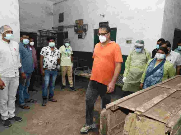 महात्मा गांधी नेत्र चिकित्सालय को बनाया जाएगा कोविड आइसोलेशन वार्ड,कलेक्टर रायगढ़ ने किया निरीक्षण