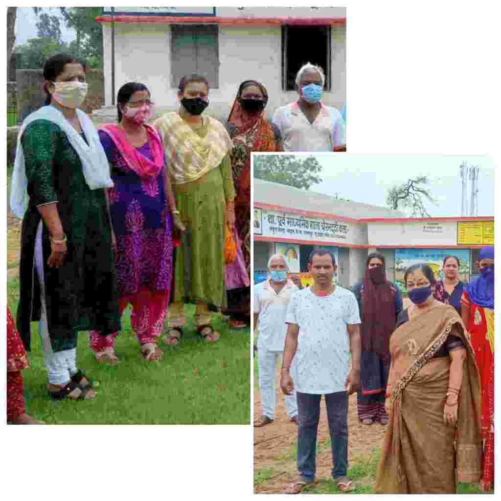 पू. मा.शा. चोरभट्टी कला के शिक्षकों ने वैक्सीनेशन के लिए ग्रामीणों को प्रेरित करने घर-घर दस्तक दे समझाइश दी