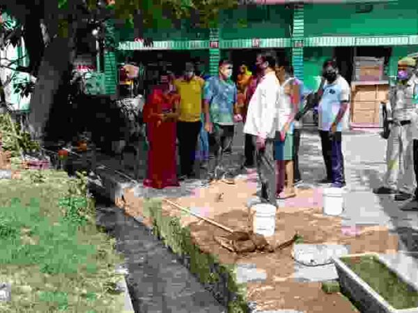 महापौर एवम आयुक्त ने किया पैठु डबरी नाला का निरीक्षण