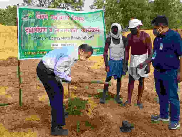 जेएसपीएल फाउण्डेशन, जेपीएल तमनार द्वारा वृक्षारोपण जनजागरूकता कार्यक्रम