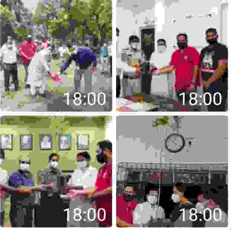 दुर्घटनामुक्त भारत द्वारा पर्यावरण दिवस पर कोरोना फ्रंट वारियर्स को पौधे देकर सम्मानित किया गया