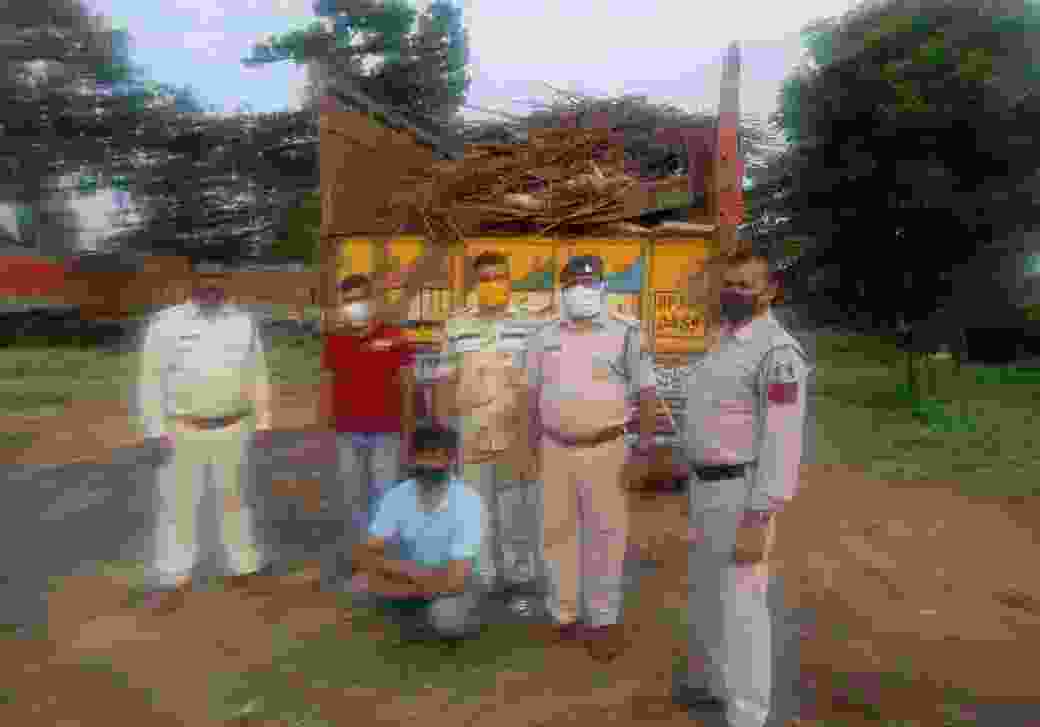 टीआई कृष्णकांत सिंह की टीम ने जिंदल पार्क पूंजीपथरा के पास पकड़ा ट्रक में लोड लाखों का 22 टन कबाड़