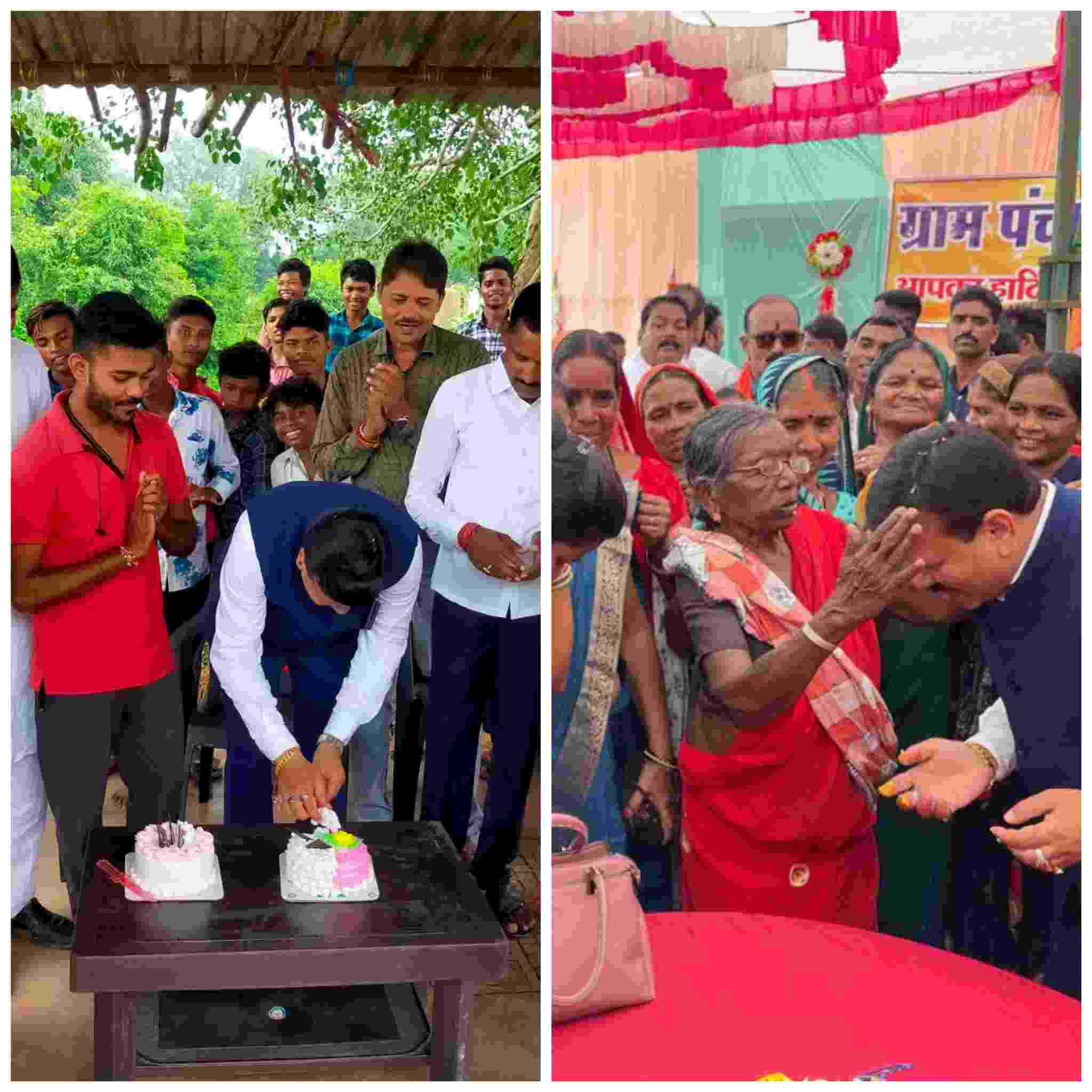 संसदीय सचिव को जन्मदिन की बधाई देने उमड़ा जनसैलाबकहीं लड्डू से तौलकर तो कहीं कंधे पर उठाकर किया स्वागत
