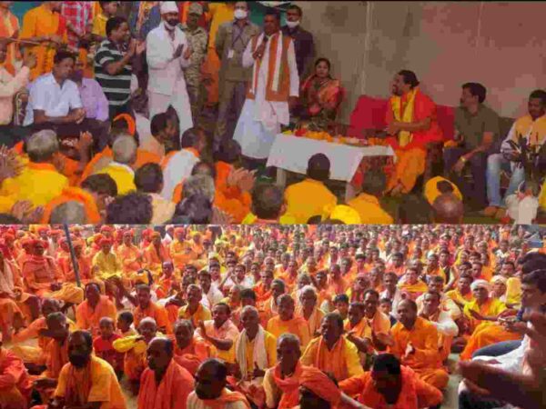 दशहरा उत्सव में चपका पहुंचे मंत्री आदिवासी नाच पर झुमे