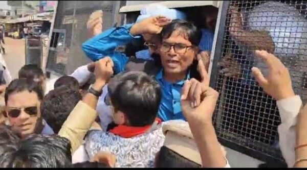 किसानों के हक की माँग कर रहे ओपी चौधरी सहित सैकड़ो भाजपाई गिरफ्तार
