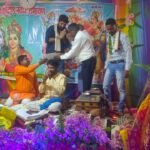 नवीन तिवारी पहुंचे अखंड नवधा रामायण में शामिल होने तखतपुर के ग्राम ढनढन