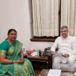 रायगढ़ – जशपुर जिले में रेल विस्तार हेतु सांसद गोमती साय मिली केंद्रीय रेलमंत्री अश्विनी वैष्णव से