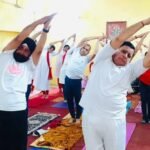 भाजपा जिलाध्यक्ष रामदेव कुमावत ने योगाभ्यास किया