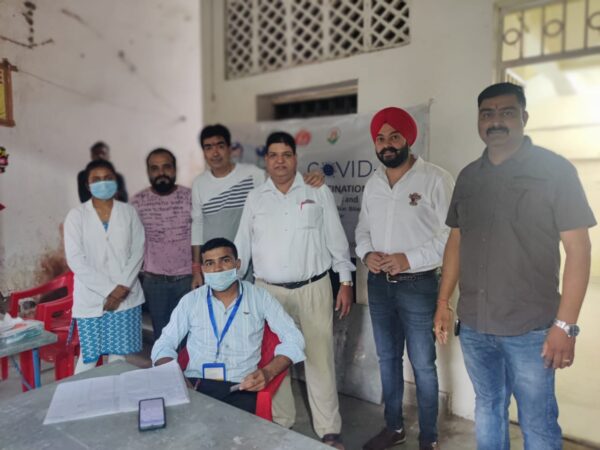राजीव प्लाजा में करोना का बूस्टर डोज का निशुल्क कैंप लगाया गया
