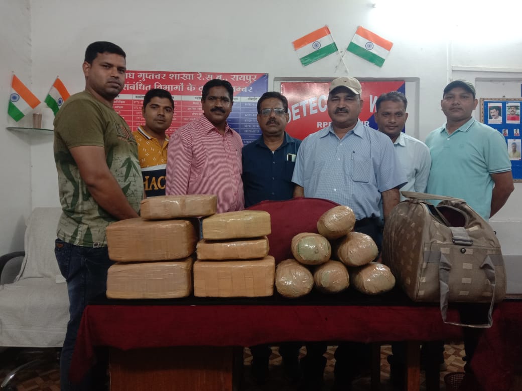 ऑपरेशन नारकोस” के तहत रेसुब रायपुर को मिली शानदार सफलता एक लाख अस्सी हजार का 36 किलोग्राम गांजा बरामद