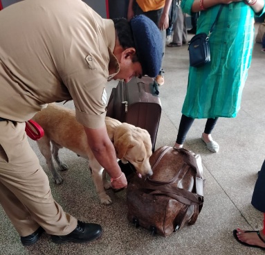 मिशन ऑपरेशन नारकोस…रायपुर रेल्वे स्टेशन में मादक पदार्थो की तस्करी को रोकने श्वान दस्ता एवम बैग स्कैनर और यात्रियों की चेकिंग शुरू