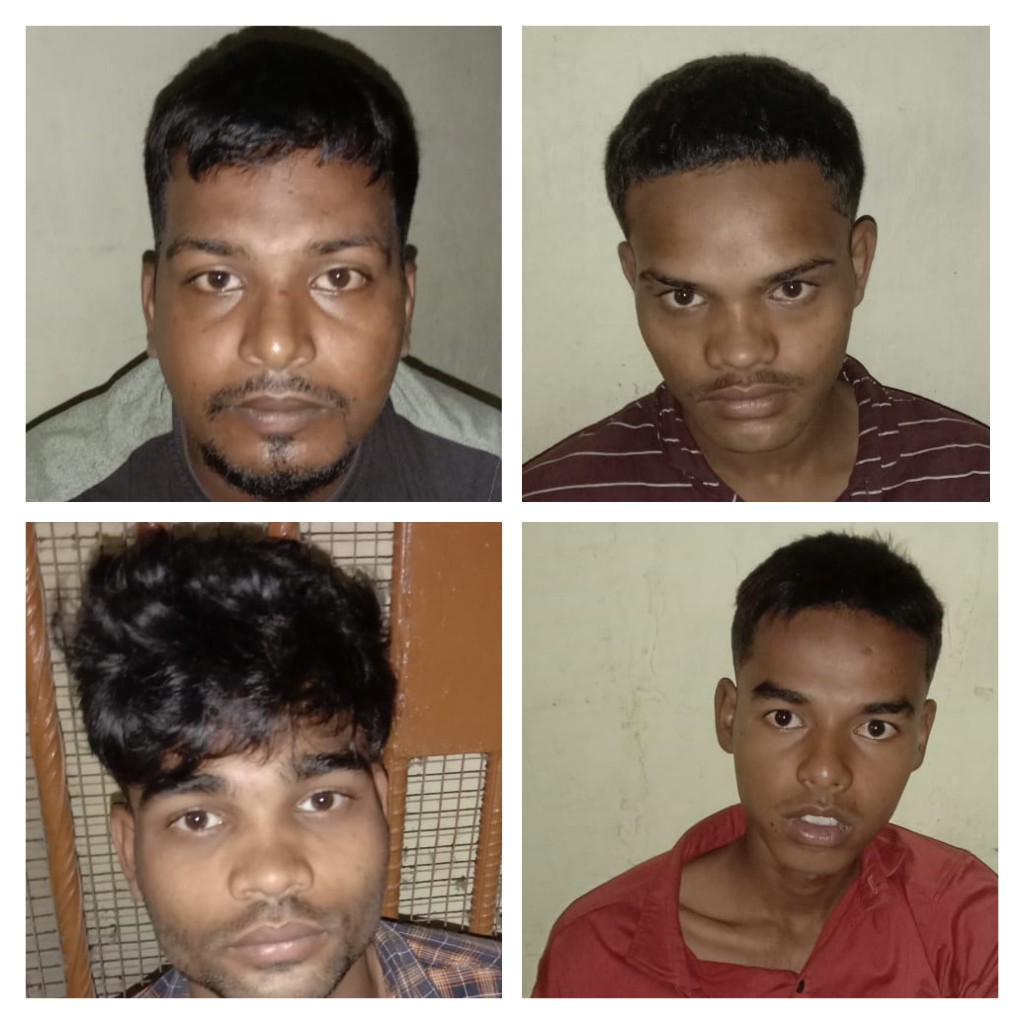 नाबालिग बालिका को अपहरण कर अनाचार करने वाले आरोपी एवं सहयोगी सहित चार युवक गिरफ्तार