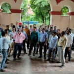 रैली निकालकर निगम के कर्मचारियों ने की 34% डीए की मांग,<br>मिनी स्टेडियम तक पैदल चलकर हुए आंदोलन में शामिल