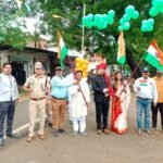रेल्वे स्टेशन शहडोल में ध्वजारोहण कार्यक्रम के साथ साथ विशाल तिरंगा रैली का आयोजन