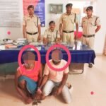 शिवनाथ नदी के ब्रिज से चेकर प्लेट चोरी के मामले दो ग्रामीण रेसुब के हत्थे चढ़े