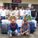 <br>दो अंतरराज्यीय गांजा तस्करों से डेढ़ लाख का अवैध गांजा रेसुब रायपुर ने बरामद किया दोनों आरोपी गिरफ्तार कर जीआरपी को किया सूपुर्द
