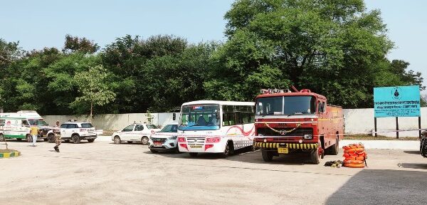 बाढ़ में फंसे लोगों के बचाव की तैयारी परखने अरपा नदी में किया गया मॉक ड्रिल
