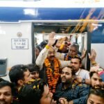 बिलासपुर पहुँचे वंदे भारत एक्सप्रेस ट्रेन<br> से सवार होकर भाजपा प्रदेशाध्यक्ष अरुण साव
