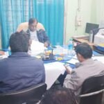 संभागीय कार्यालय पेण्ड्रारोड के निरीक्षण में पहुंचे मुख्य अभियंता<br>बकाया वसूली की कार्यवाही तेज करने के निर्देश