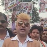 कांग्रेस नेता त्रिलोक श्रीवास के नेतृत्व में जन अधिकार रैली में बेलतरा के हजारों कांग्रेस जन हुए शामिल