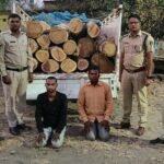 पिकअप वाहन में सागौन लकड़ी का अवैध परिवहन….. चौकी खरसिया ने कार्रवाई कर वाहन समेत 16 नग सागौन गोला की वन विभाग के सुपुर्द….