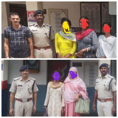 रायपुर आरपीएफ ने गुजरने वाली ट्रेनों की सघन जांच में यात्रियों को परेशान करते  7 किन्नरों को पकड़ कार्यवाही किया