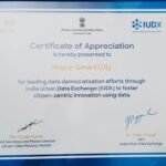 इंडिया अर्बन डाटा एक्सचेंज प्रोग्राम के तहत डाटा कलेक्शन के लिए रायपुर स्मार्ट सिटी को मिली राष्ट्रीय स्तर पर सराहना