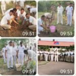 रेलवे सुरक्षा बल पोस्ट रायपुर बैरक प्रांगण में  छायादार एवं फलदार वृक्ष का रोपण किया