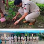 रेलवे सुरक्षा बल गोंदिया प्रभारी ने स्टाफ के साथ   वृक्षारोपन किया