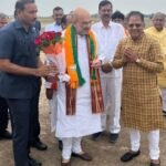 गृह मंत्री अमित शाह  का रायपुर विमानतल में पूर्व मंत्री अमर अग्रवाल ने किया स्वागत