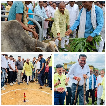 हरेली के पावन अवसर पर छत्तीसगढ़िया ओलंपिक का आगाज  छत्तीसगढ़ सरकार ने कला और संस्कृति को सहेजने के साथ ही किसानों की खुशहाली का रखा पूरा ध्यान : गुलाब