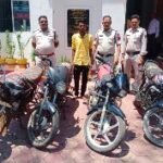 *बड़े रामपुर फव्वारा चौक के पास चोरी की मोटरसाइकिल के साथ आरोपी गिरफ्तार*….