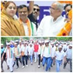 <em>त्रिलोक श्रीवास के मार्गदर्शन और स्मृति श्रीवास के नेतृत्व में हजारों लोगों ने किया मुख्यमंत्री भूपेश बघेल व प्रदेश अध्यक्ष का ऐतिहासिक स्वागत</em>