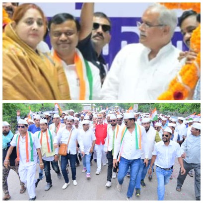 त्रिलोक श्रीवास के मार्गदर्शन और स्मृति श्रीवास के नेतृत्व में हजारों लोगों ने किया मुख्यमंत्री भूपेश बघेल व प्रदेश अध्यक्ष का ऐतिहासिक स्वागत