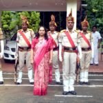 सरगुजा संभागीय मुख्यालय अम्बिकापुर स्थित कमिश्नर कार्यालय में संभागायुक्त  शिखा राजपूत तिवारी ने ध्वजारोहण किया