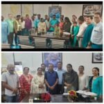कांग्रेस विधि विभाग के नवगठित सदस्यों ने शहर अध्यक्ष मनीष श्रीवास्तव के नेतृत्व में पर्यटन मंडल अध्यक्ष अटल श्रीवास्तव और सहकारी बैंक अध्यक्ष प्रमोद नायक से भेंट किया
