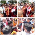 विधानसभा भरतपुर सोनहत से भाजपा प्रत्याशी रेणुका सिंह के आगमन पर उमड़ा जन सैलाव
