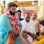 कोटा भाजपा प्रत्याशी प्रबल प्रताप सिंह जूदेव रतनपुर में मां महामाया में पूजा अर्चना कर प्रचार में निकले