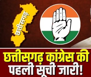 छत्तीसगढ में कांग्रेस ने 30प्रत्याशी की सूची नवरात्र के पहले दिन से जारी की देखे सूची…