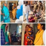 <em>मतदान केंद्र पर दिव्यांग मदताओं की मदद करते दिखे पुलिसकर्मी</em>….<em>महिला वोटर के दूधमुंहे बच्चे को संभालते अपनी ड्यूटी करते नजर आ</em>ई <em>महिला पुलिसकर्मी</em>….
