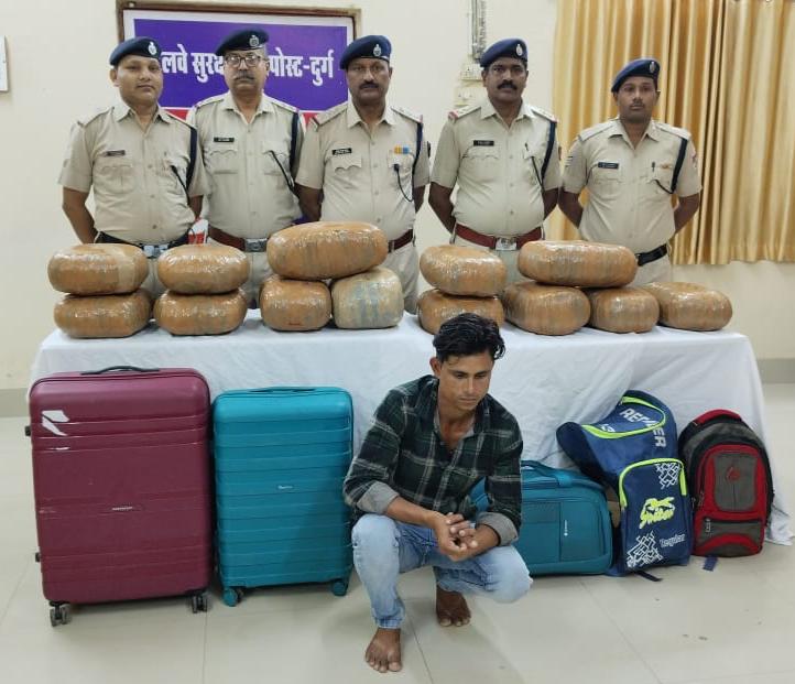 रेसुब दुर्ग ने की बड़ी कार्यवाही, उ.प्र. के अंतरराज्यीय तस्कर से 13 लाख से अधिक का गांजा पकड़ जेल भिजवाया