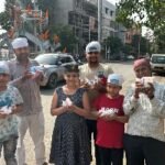 45 डिग्री तापमान में अमृतवेला परिवार ने बांटी राहत की ठंडी छाछ