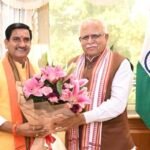 केन्द्रीय राज्यमंत्री तोखन साहू ने हरियाणा चुनाव परिणाम पर केंद्रीय मंत्री  मनोहर लाल को बधाई दी