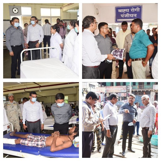 गजब हो गया सिम्स आखिर सुधरता क्यों नही ? बार बार कलेक्टर  सिम्स अस्पताल का औचक निरीक्षण करते हैं   * आज भी कलेक्टर ने मरीजों से मुलाकात कर, मिल रही सुविधाओं की ली जानकारी*
