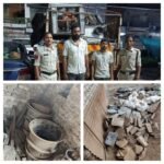 रायगढ़ शहर के तीन कबाड़ गोदामों पर पुलिस की छापेमारी, स्क्रैप और आयरन पैलेट लोडेड 11 वाहन जब्त*