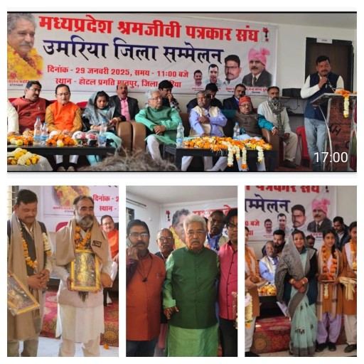 देश और समाज के हित में करें पत्रकारिता — शलभ भदौरिया  मानपुर में मध्यप्रदेश श्रमजीवी पत्रकार संघ का जिला सम्मेलन संपन्न