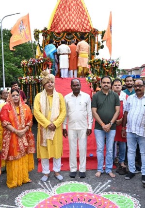 एनटीपीसी सीपत में भगवान जगन्नाथ की बाहुड़ा यात्रा धूमधाम से निकाली गई