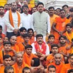 छत्तीसगढ़ के उपमुख्यमंत्री विजय शर्मा ने किया मां नर्मदा का दर्शन पूजन  मृत्युंजय आश्रम मे स्वामी हरिहरानंद जी ने करवाया रुद्राभिषेक