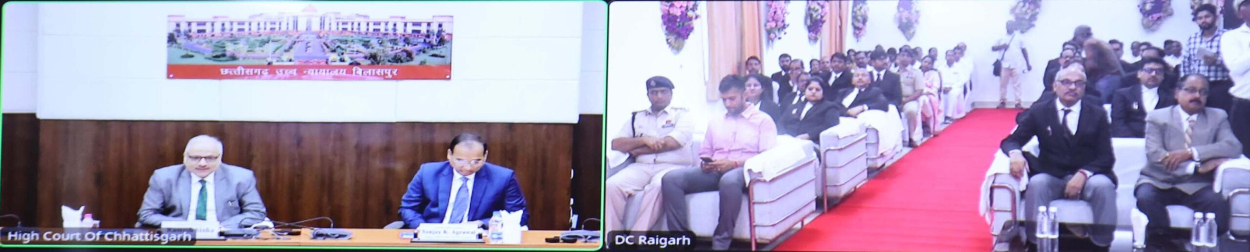 जिला रायगढ़ की न्यायिक विरासत में जुड़ा नया अध्याय उच्च न्यायालय के मुख्य न्यायाधीश श्री रमेश सिन्हा ने किया डिजिटल कम्प्यूटर रूम व अधोसंरचना परियोजनाओं का शुभारंभ