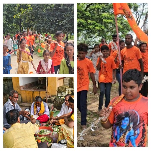 श्रावण के अंतिम सोमवार को केदार द्वीप में विधिवत रूद्राभिषेक पूजन सम्पन्न भूतनाथेश्वर महादेव की आराधना में डूबा हरिहर क्षेत्र मदकू द्वीप